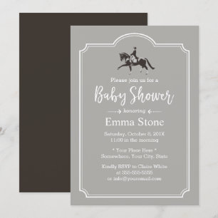 Paardenrennen Elegant Equine Baby shower Kaart
