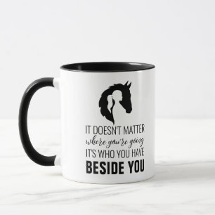 Paardenrennen en paardenliefhebbers mok