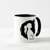 Paardenrennen en paardenliefhebbers mok (Voorkant rechts)