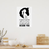 Paardenrennen en paardenliefhebbers poster (Keuken)