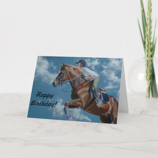 Paardenrennen en wolken kaart (Voorkant)