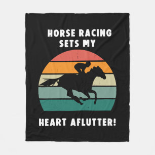 Paardenrennen Fleece Deken