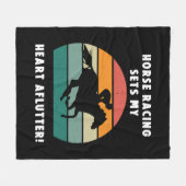 Paardenrennen Fleece Deken (Voorkant (Horizontaal))