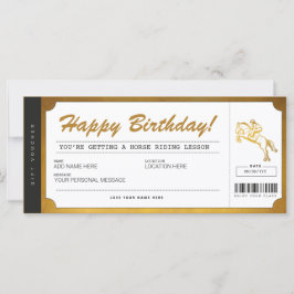 Paardenrennen Gold Gift Ticket Voucher