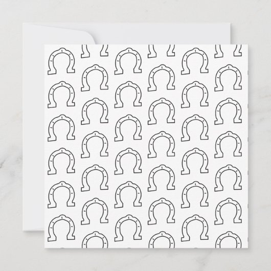 Paardenrennen Hoefijzer afdrukken (Achterkant)