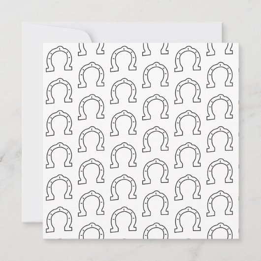 Paardenrennen Hoefijzer afdrukken (Voorkant)