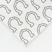 Paardenrennen Hoefijzer afdrukken Fleece Deken (Hoek)