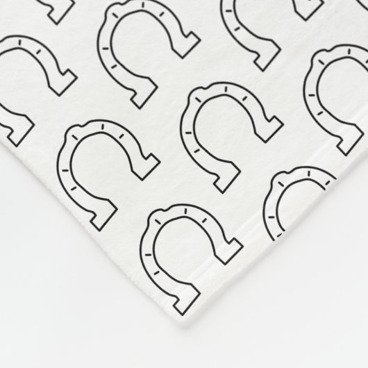 Paardenrennen Hoefijzer afdrukken Fleece Deken (Hoek)
