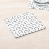 Paardenrennen Hoefijzer afdrukken Kartonnen Onderzetters (Schuin)