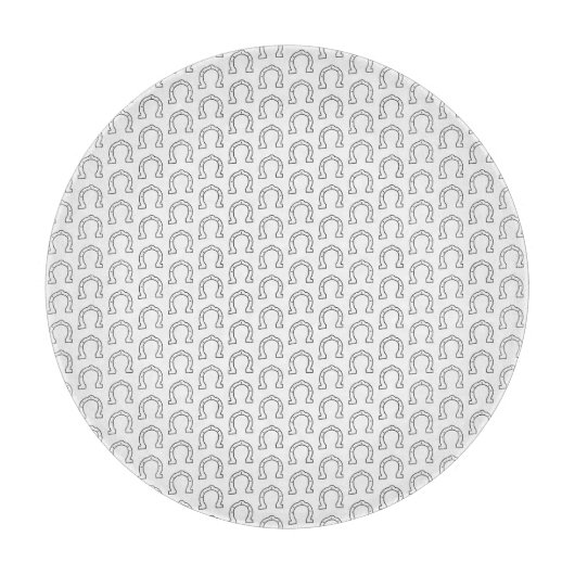 Paardenrennen Hoefijzer afdrukken Snijplank (Voorkant)