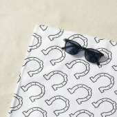 Paardenrennen Hoefijzer afdrukken Strandlaken (In situ)