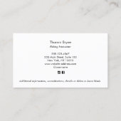 Paardenrennen Hoefijzer Paardenrustisch Visitekaar Visitekaartje (Achterkant)