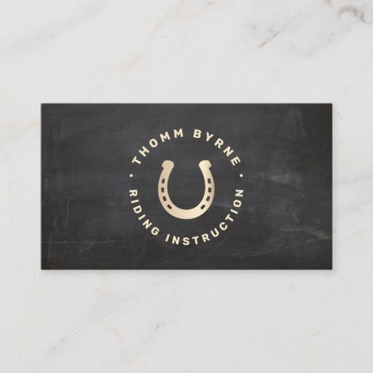 Paardenrennen Hoefijzer Paardenrustisch Visitekaar Visitekaartje (Voorkant)