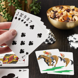 Paardenrennen Jockey Galopperen Pokerkaarten