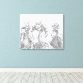 Paardenrennen Jockey Riding Canvas Print (Insitu (Houten vloer))