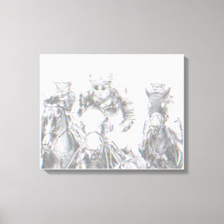 Paardenrennen Jockey Riding Canvas Print