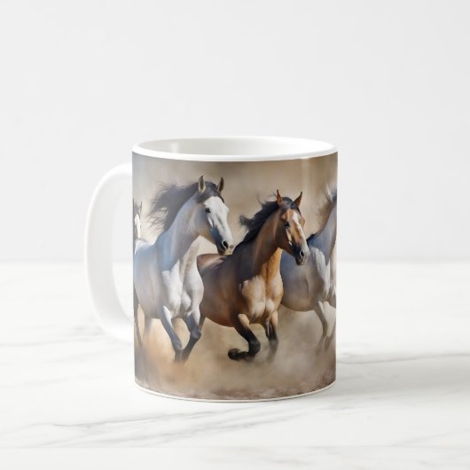 Paardenrennen Koffiemok (Voorkant links)