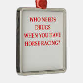 paardenrennen metalen ornament (Rechts)