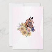 Paardenrennen Pony Zonnebloemmeisje Kaart (Achterkant)