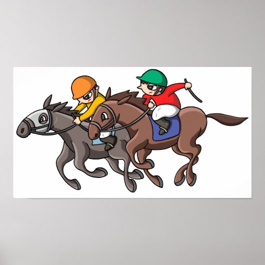 Paardenrennen. Poster (Voorkant)