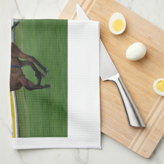 paardenrennen, racesport theedoek (Quarter Fold)