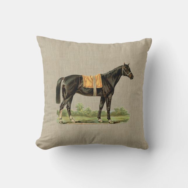 Paardenrennen Racing Derby Equestrian Equine Anima Kussen (Voorkant)