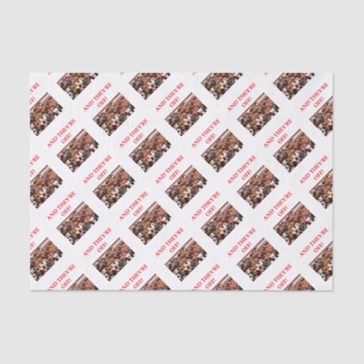 paardenrennen tissuepapier (Voorkant)