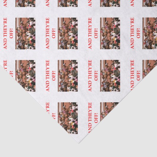 paardenrennen tissuepapier (Detail)