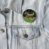 Paardenrennen van Appaloosa Ronde Button 5,7 Cm (In situ)