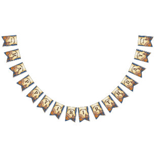 Paardenrennen van cowboy rodeo vlaggetjes