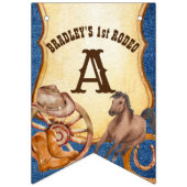 Paardenrennen van cowboy rodeo vlaggetjes (Derde vlag)