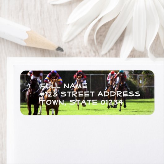 Paardenrennen veld Mailing Labels (Insitu)
