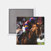 Paardenrennen vierkante magneet (Voorkant / Achterkant)