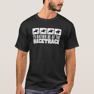 Paardenrennen voor paardrijden equestrian sport t-shirt