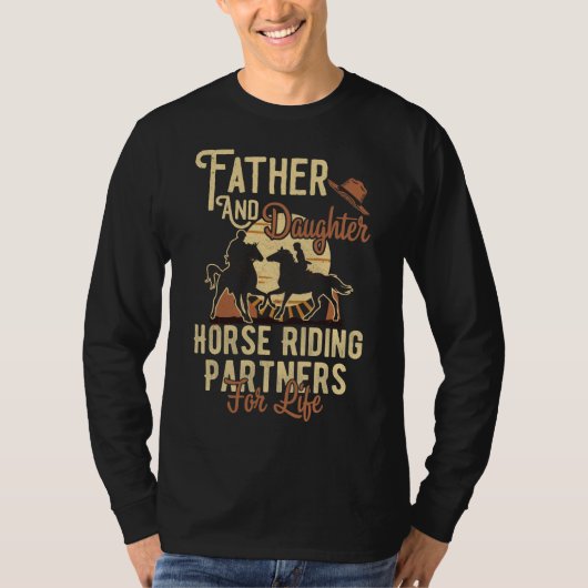Paardenrennen voor vaders en dochtermaatschappijen t-shirt (Voorkant)