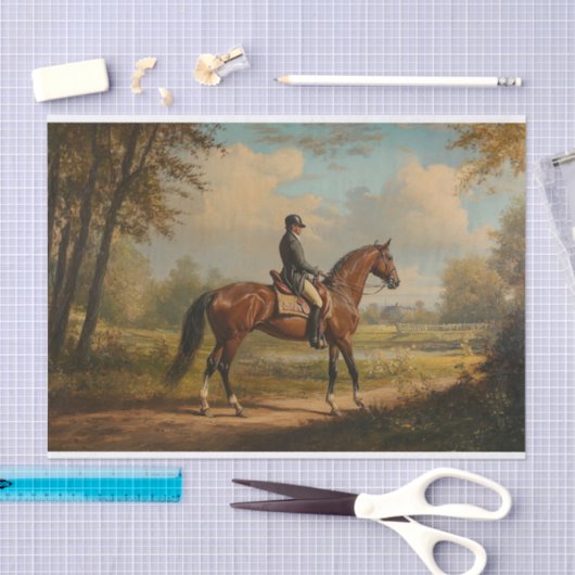 Paardenrenner 1 Decoupage Papier (Craft)