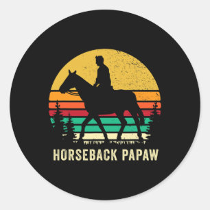 Paardenrenner Papaw Paardrijden Paard Terug Gran Ronde Sticker