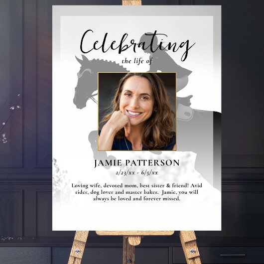 Paardenrenner viering van het leven Foto begrafeni Poster