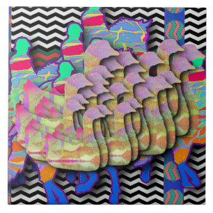 Paardenrenners en Wildlife Duck Menagerie Tegeltje