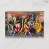 PAARDENRENNERS, MUZIEK IN NIGHT Gold Blue Sparkles Visitekaartje (Achterkant)