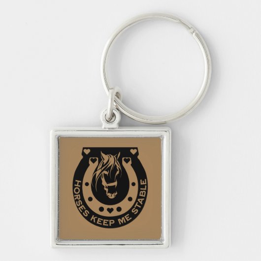 Paardenrenners Sleutelhanger (Voorkant)