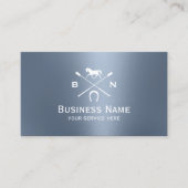 Paardenrenpaard Paardrijvereniging Dusty Blue Visitekaartje (Voorkant)