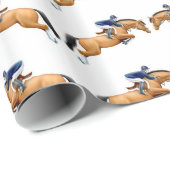 PaardenrenShow Jumper Horse Gift Wrap Cadeaupapier (Rol Hoek)