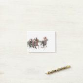 Paardenrensport jockeys wedstrijden paarden post-it® notes (Op bureau)