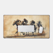 paardenrensport-schets bureaumat (Keyboard & Muis)