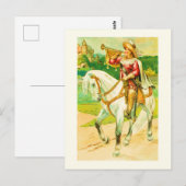 Paardenrijder Briefkaart (Voorkant / Achterkant)