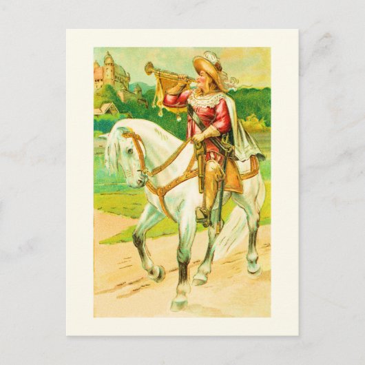 Paardenrijder Briefkaart (Voorkant)