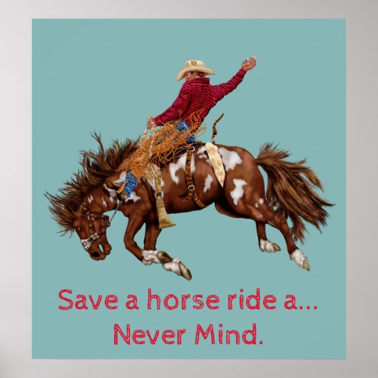 Paardenrijder Poster (Voorkant)