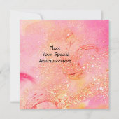 PAARDENRIJDERS, MUZIEK 'S AVONDS, Roze Goud fonkel Kaart (Achterkant)