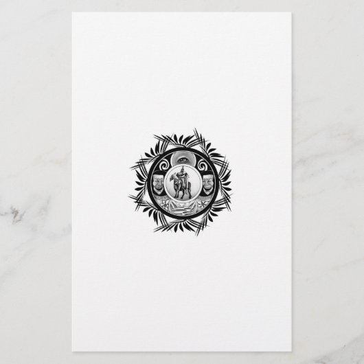Paardenringtekening Briefpapier (Voorkant)